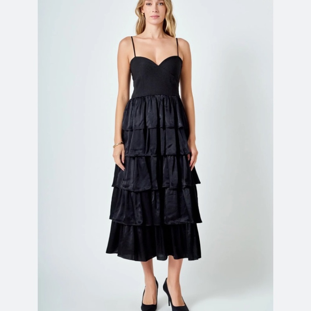 New w Tag: Endless Rose Mixed Media Maxi Dress. Size Large